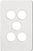 Hager Silhouette 5G Switch Plate No Mech Matt White