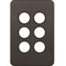 Hager Silhouette 6G Switch Plate No Mech Matt Black