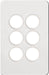 Hager Silhouette 6G Switch Plate No Mech Matt White