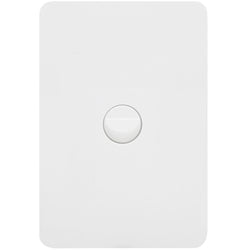 Hager Allure 1 Gang Switch Plate c/w Mechs Matt White