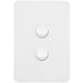 Hager Allure 2 Gang Switch Plate c/w Mechs