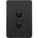 Hager Allure 2 Gang Switch Plate c/w Mechs Matt Black
