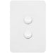 Hager Allure 2 Gang Switch Plate c/w Mechs Matt White