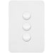 Hager Allure 3 Gang Switch Plate c/w Mechs