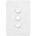 Hager Allure 3 Gang Switch Plate c/w Mechs Matt White