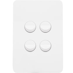 Hager Allure 4 Gang Switch Plate c/w Mechs