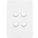 Hager Allure 4 Gang Switch Plate c/w Mechs