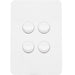 Hager Allure 4 Gang Switch Plate c/w Mechs Matt White