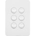 Hager Allure 6 Gang Switch Plate c/w Mechs