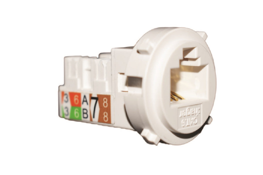 Hager Cat6 Data Mech Matt White