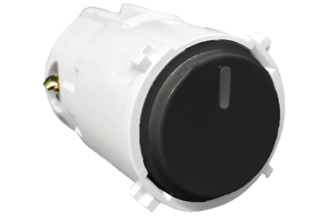 Hager Tactile 240V Push Button Matt Black