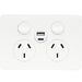 Hager Allure. Twin Socket + USB A+C
