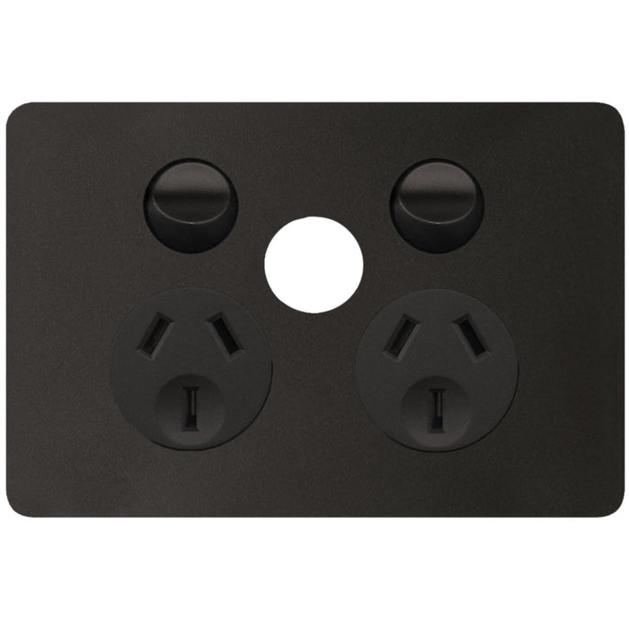 Hager Allure DGPO 10A Extra Switch Position No Mech Matt Black