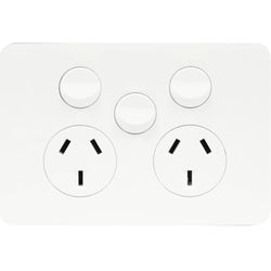 Hager Allure DGPO 10A With Extra Switch Matt White