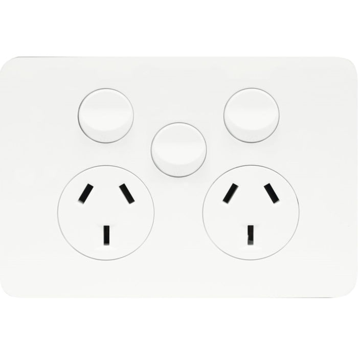 Hager Allure DGPO 10A With Extra Switch Matt White