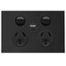 Hager Finesse DGPO + USB A+C Matt Black