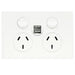 Hager Finesse DGPO 10A c/w 2 X 2.1A USB Matt White