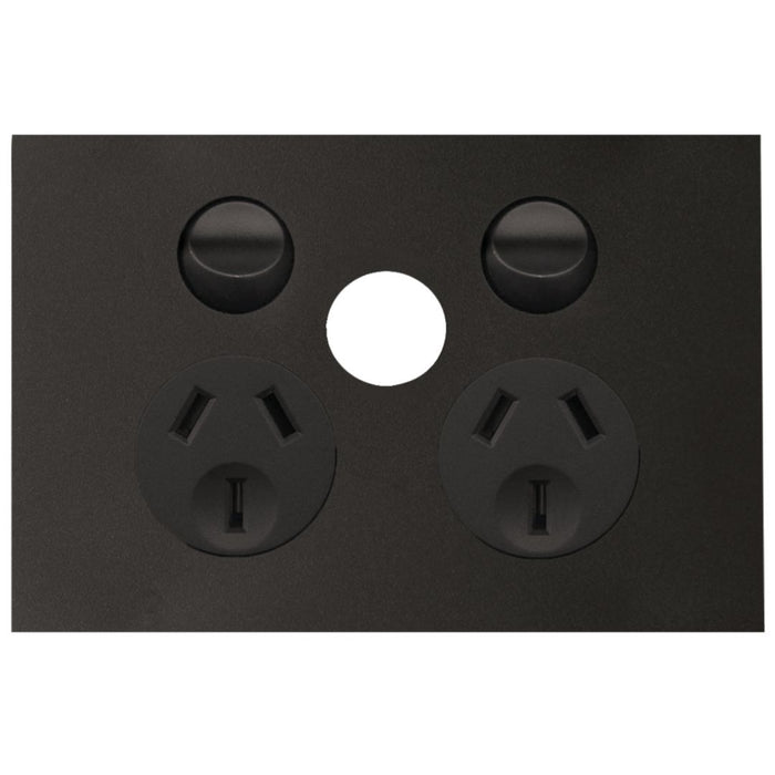 Hager Finesse DGPO 10A Blank Extra Switch Matt Black