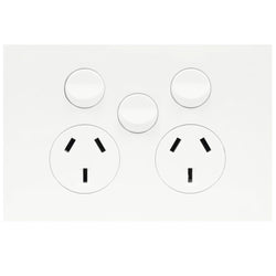 Hager Finesse DGPO 10A With Extra Switch Matt White