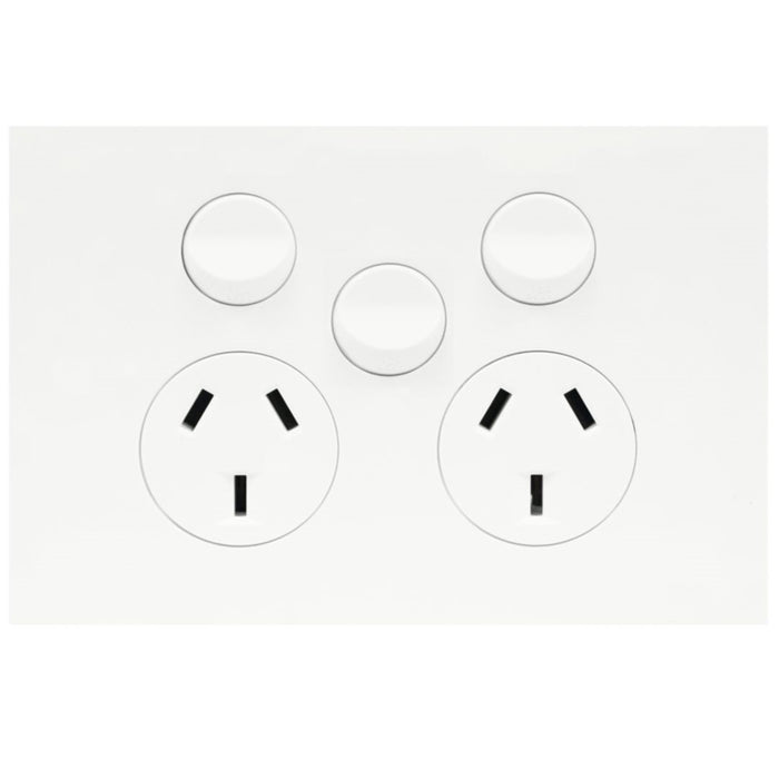 Hager Finesse DGPO 10A With Extra Switch Matt White