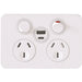 Hager Silhouette DGPO + USB A+C Matt White