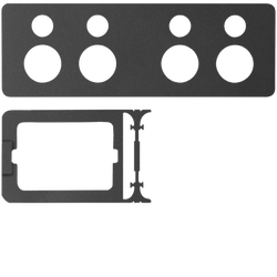 Hager Allure 4 Gang Socket Kit Matt Black