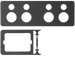 Hager Allure 4 Gang Socket Kit Matt Black