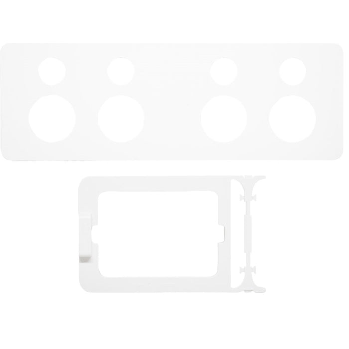 Hager Allure 4 Gang Socket Kit Matt White