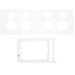 Hager Allure 4 Gang Socket Kit Matt White