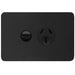 Hager Allure Single GPO 15A Matt Black