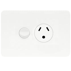 Hager Allure Single GPO 10A With Round Earth