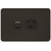 Hager Allure Single GPO 10A With Round Earth Matt Black