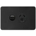 Hager Allure Single GPO 10A Matt Black