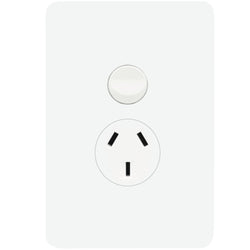 Hager Allure Single GPO 10A Vertical