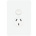 Hager Allure Single GPO 10A Vertical Matt White