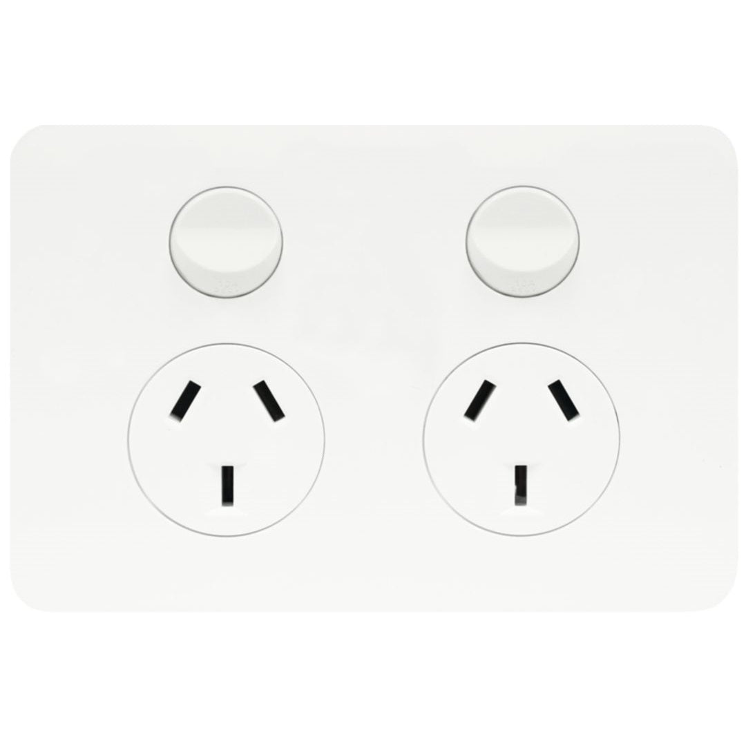 Hager Allure Double GPO — Scott Electrical