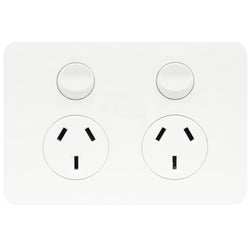 Hager Allure Double GPO