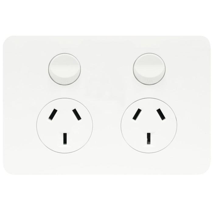 Hager Allure Double GPO