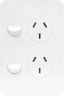 Hager Allure Double GPO Vertical