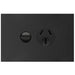 Hager Finesse Single GPO 15A Matt Black