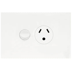 Hager Finesse Single GPO 10A With Round Earth