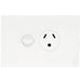 Hager Finesse Single GPO 10A With Round Earth Matt White