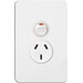 Hager Silhouette 10A Socket Vertical + Shutter