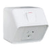 Hager Weatherproof 10A Single GPO White