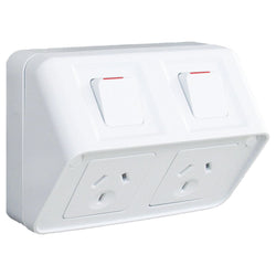 Hager Weatherproof 10A DGPO Shallow White