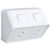 Hager Weatherproof 10A DGPO Shallow White