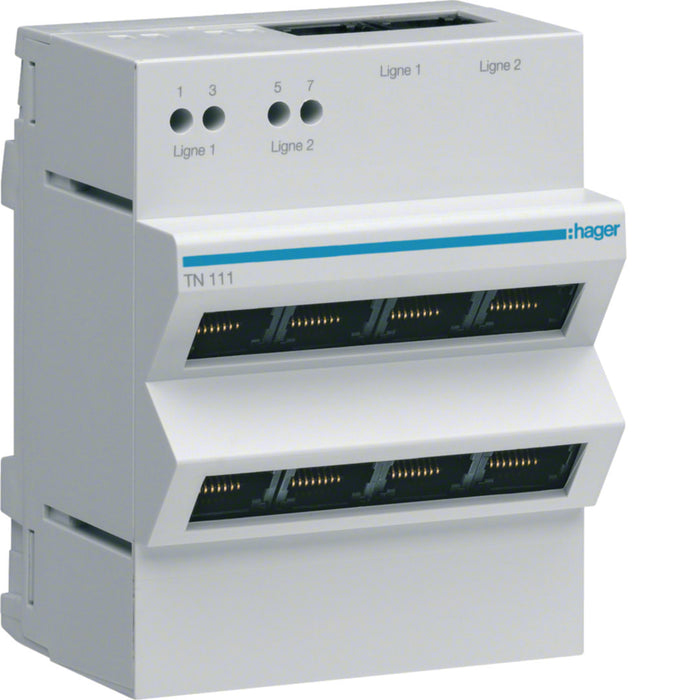Hager 2Line In 8 Port Out Telephone Patch Unit