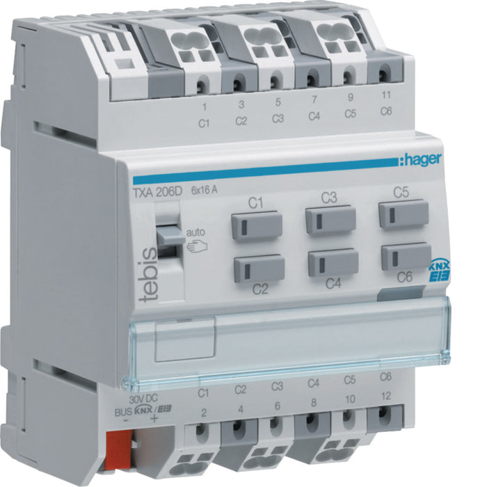 Hager Output 6 -Fold 16A C-Load Adapted
