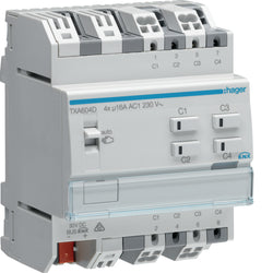 Hager Output 4 -Fold 16A C-Load Adapted / Ne