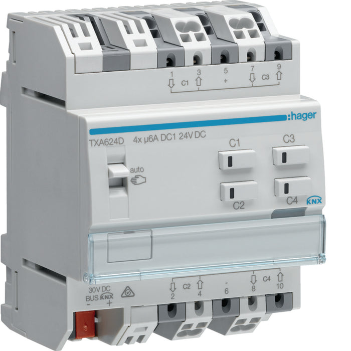 Hager Output Device For 4 Shutters/Blinds 24V / NE